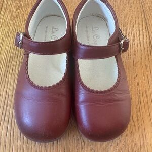 La Coqueta Burgundy Mary Jane Dress Shoes